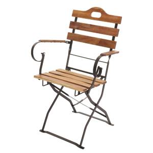 Biergarten-Set J40 Braun - Metall - Holzart/Dekor - Holz teilmassiv - 120 x 88 x 60 cm