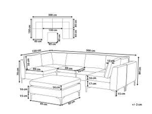 U-förmiges Sofa EVJA 2-tlg Pink