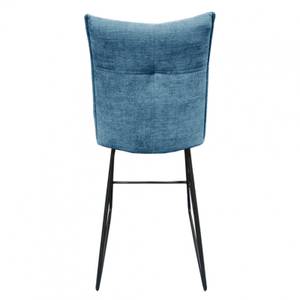 Chaise de bar en tissu bleu - LUCKY Bleu