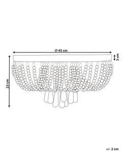 Lampe suspension DORNAS Argenté - Verre - 45 x 23 x 45 cm