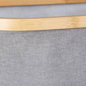 Porte-serviettes avec panier à linge Marron - Gris - Bambou - Textile - 44 x 139 x 33 cm
