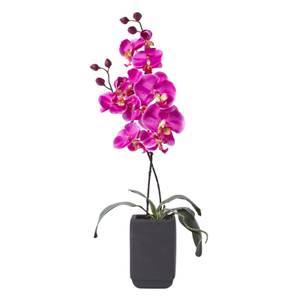 Kunstblume Orchidee in Keramiktopf Pink - Kunststoff - 9 x 55 x 55 cm