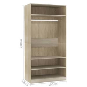 Kleiderschrank 298537-1 Braun - Eiche Sonoma Dekor - Breite: 100 cm