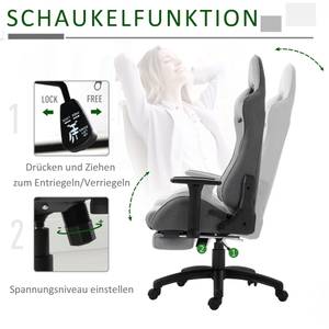 Bürostuhl mit Wippfunktion 921-300 Grau - Textil - 57 x 135 x 73 cm