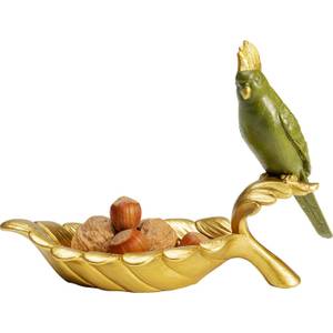 Deko Schale Parrot Guard Gold - Kunststoff - Stein - 21 x 14 x 10 cm