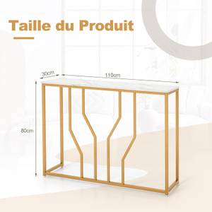 Table Console VH33300ITFR Doré - Métal - 30 x 80 x 110 cm