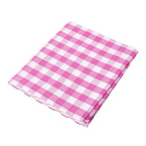 Karierte Tischdecke aus 100% Baumwolle Pink - Tiefe: 137 cm