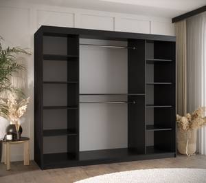 SCHWEBETÜRENSCHRANK PLECIONKA Breite: 200 cm - Schwarz