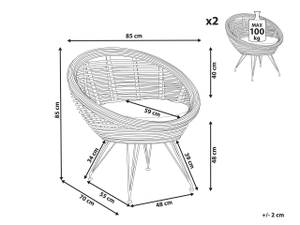 Gartenstuhl MARATEA 2-tlg 2er Set