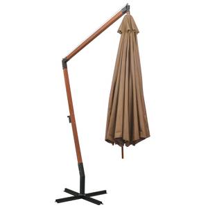 Parasol suspendu 3005780 Gris - Métal - Bois massif - 350 x 290 x 350 cm