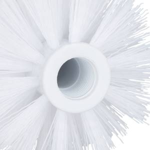 Brosse à WC en lot de 2 blanc Argenté - Blanc - Métal - Matière plastique - 8 x 35 x 8 cm