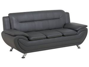 Set de canapés LEIRA Gris - Argenté - Cuir synthétique - 201 x 88 x 86 cm