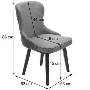 Esszimmerstuhl M60 (6er-Set) Dunkelgrün - Grau - 6er Set