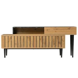 Buffet commode Astraios Ⅲ Marron - Bois manufacturé - Métal - 36 x 58 x 129 cm