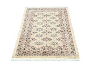 Pakistan Teppich - 122 x 76 cm - beige Beige - Kunststoff - 76 x 1 x 122 cm