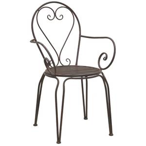 Sessel aus weißem Metall Schwarz