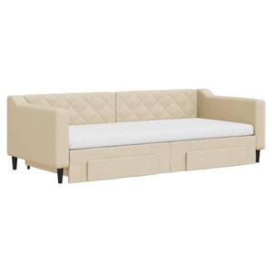 Lit de jour avec Lit gigogne 3030076-5 Crème - Profondeur : 100 cm