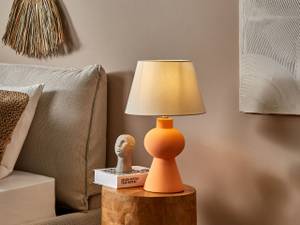 Lampe de table FABILOS Orange - Blanc