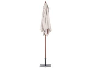 Parasol droit FLAMENCO Beige - Crème - Chêne foncé