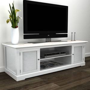 Meuble tv 241373 Blanc - Bois manufacturé - Bois/Imitation - 31 x 42 x 121 cm