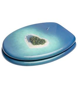 WC-Sitz mit Absenkautomatik Dream Island Blau - Holzwerkstoff - 38 x 6 x 47 cm