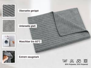 Reinigungstücher 00000302 10er Set Grau - Textil - 45 x 1 x 65 cm