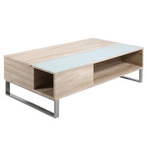 Kostrena Couchtisch Braun - Holzwerkstoff - Glas - Metall - 110 x 35 x 60 cm