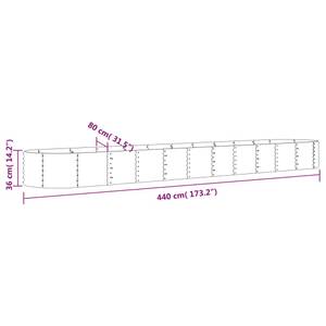 Hochbeet 3012741-1 Anthrazit - 440 x 36 cm