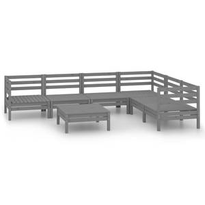 Garten-Lounge-Set Grau - Massivholz - Holzart/Dekor - 64 x 29 x 64 cm