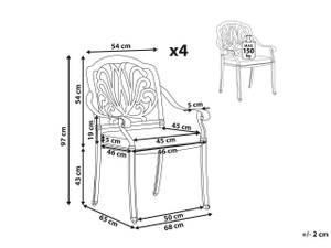 Chaise de jardin ANCONA Vert - Blanc