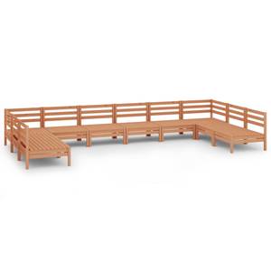 Garten-Lounge-Set Braun - Massivholz - Holzart/Dekor - 64 x 63 x 64 cm