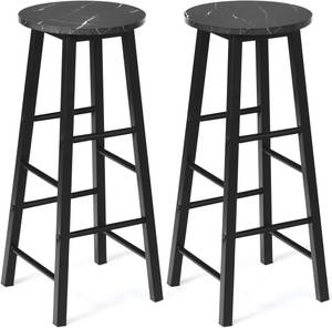 Tabourets de Bar Lot de 2 TI85123 Noir