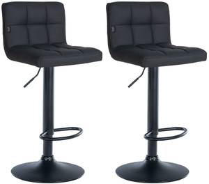 Tabourets de bar Feni Lot de 2 Noir