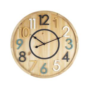 Horloge murale Kigelia Marron - Bois manufacturé - 5 x 50 x 50 cm