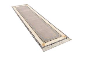 Tapis de passage Darya CDXXXV Gris - Textile - 81 x 1 x 302 cm