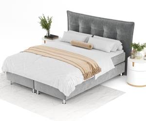 Boxspringbett Minori Grau - Breite: 180 cm