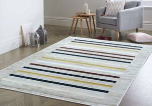 Tapis Rayures Beige - 120 x 180 cm