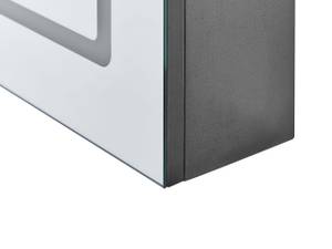 Bad-Spiegelschrank CONDOR Schwarz - Silber - Holzwerkstoff - 40 x 60 x 12 cm