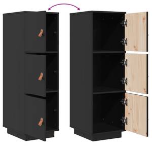 Highboard DE1530 Schwarz - Massivholz - 40 x 109 x 34 cm