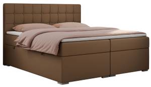 Boxspringbett CARMEN Braun - Breite: 140 cm - H4 - Kunstleder