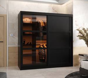 ARMOIRE À PORTES COULISSANTES DOME Largeur : 180 cm - Noir