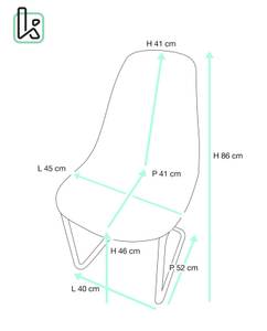 Lot de 2 chaises visiteur MEO Noir - Matière plastique - 52 x 86 x 57 cm