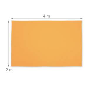 Voile d'ombrage rectangulaire jaune 400 x 200 cm