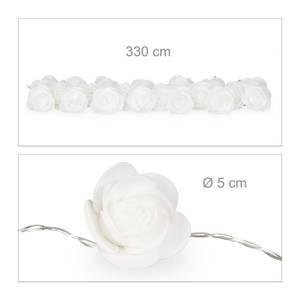 Guirlandes lumineuse de roses Translucide - Blanc