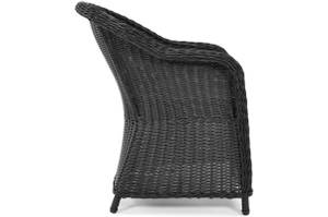 Gartensessel ATENA Schwarz - Rattan - 59 x 89 x 58 cm