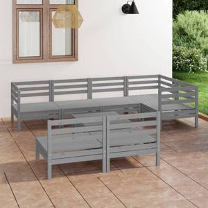 Mobilier de jardin Gris - Bois massif - Bois/Imitation - 64 x 29 x 64 cm