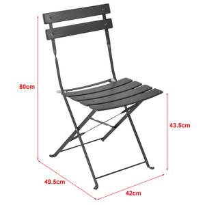 Bistro-Set Caprile (3-teilig) Grau