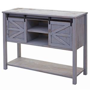 Commode D57 Gris - En partie en bois massif - 102 x 81 x 34 cm