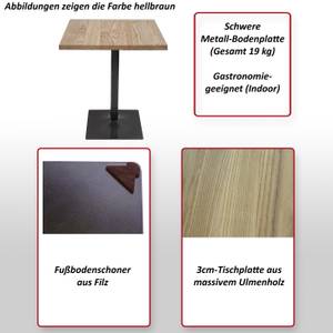 Bistrotisch H10 Braun - Metall - Holzart/Dekor - Holz teilmassiv - 70 x 75 x 70 cm