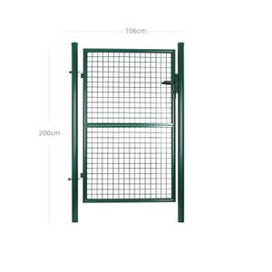 Gartentor Grün - Metall - 6 x 200 x 106 cm